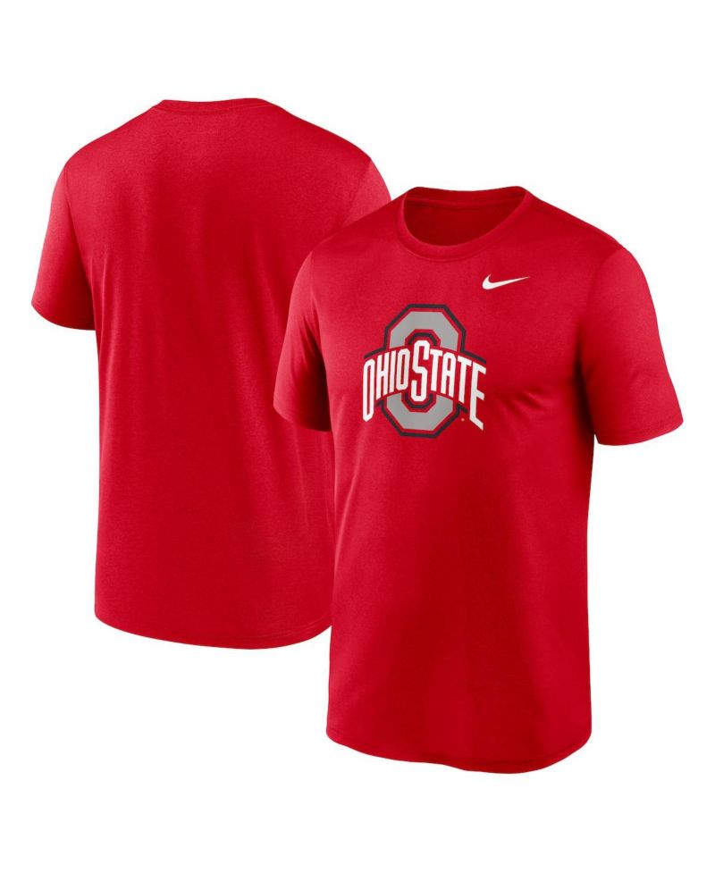 Men's Scarlet Ohio State Buckeyes Primetime Legend Logo T-Shirt