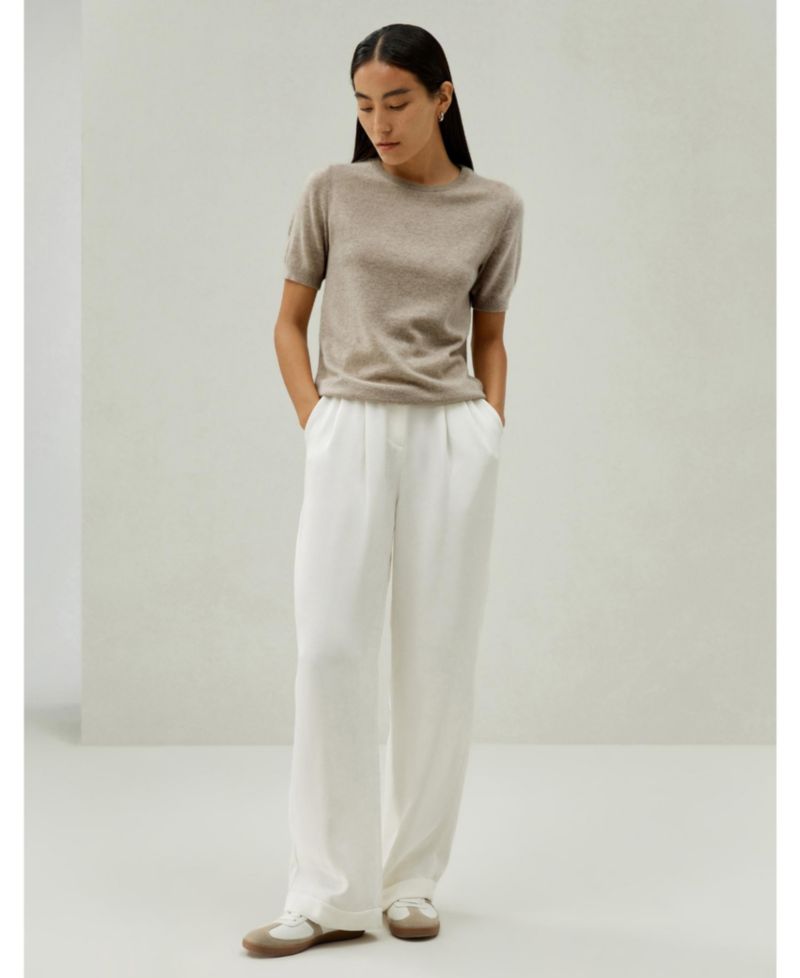 Women's Baby Cashmere Crew Neck Knit Top
