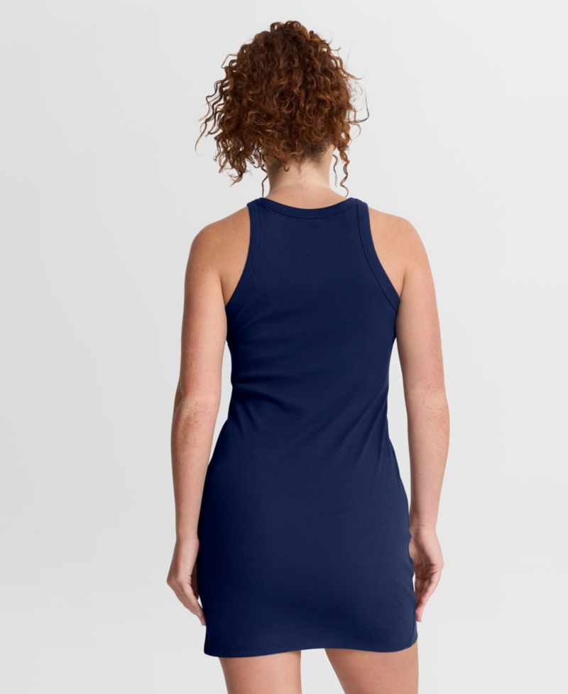 Women's New England Patriots Push Beyond Cotton-Blend Ribbed Sleeveless Crewneck Dress