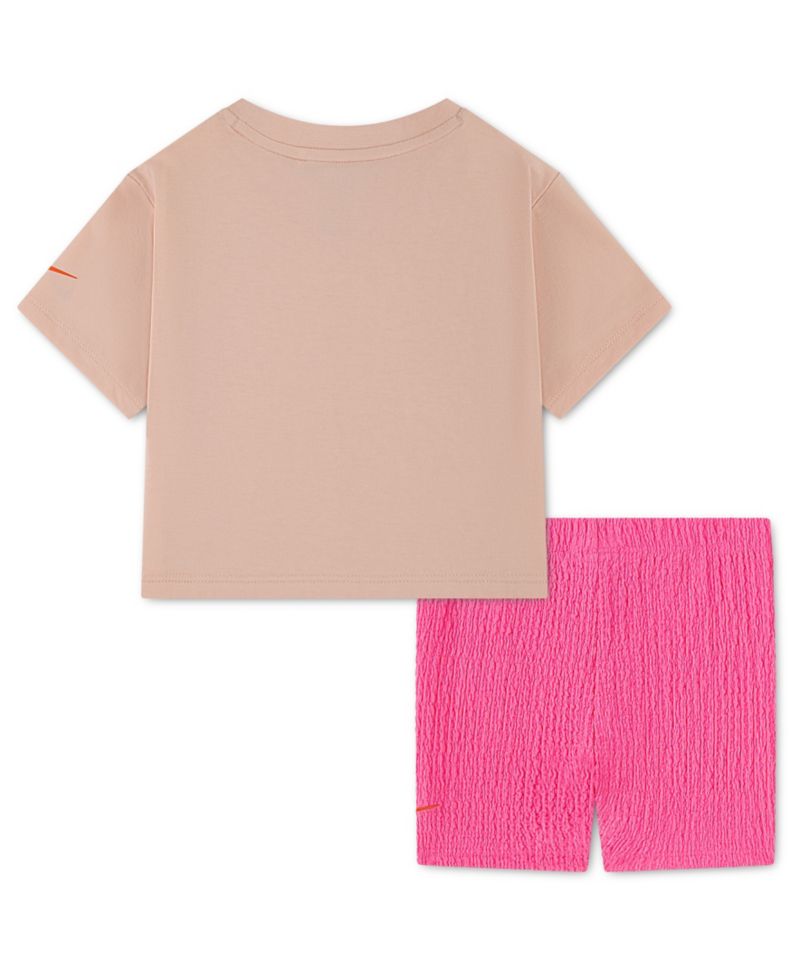 Girls' 2T-6X Bold Play T-Shirt and Bike Shorts, 2-Piece Set