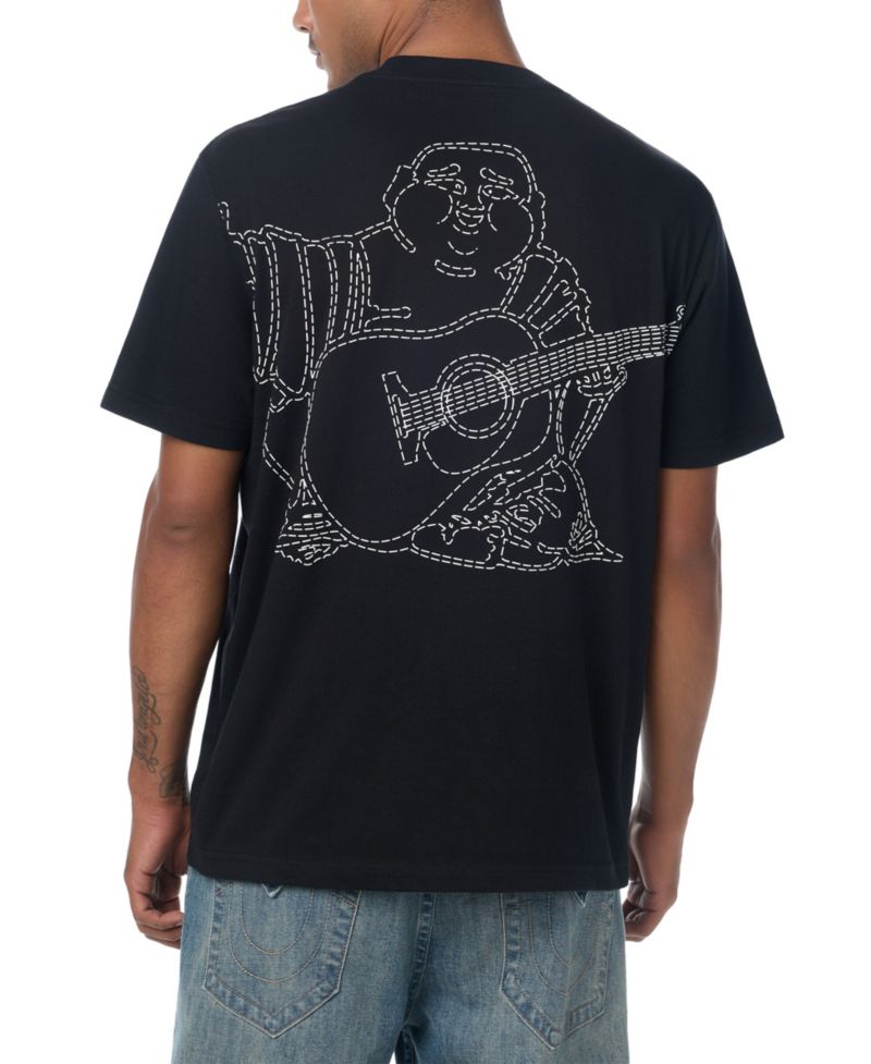 Men's Buddha Heavyweight-Cotton Graphic-Print T-Shirt