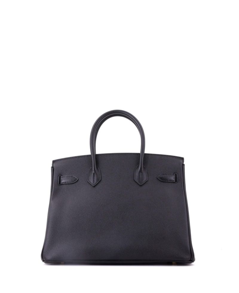 Pre-Owned Hermes Birkin 30 Handbag Black Epsom with Gold Hardware