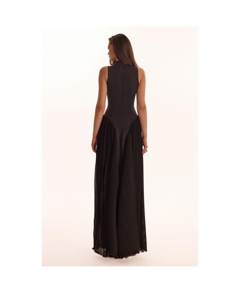 Women's Elegant mock neck maxi dress