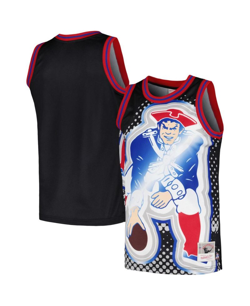 Men's Black New England Patriots Big Face 7.0 Fashion Tank Top