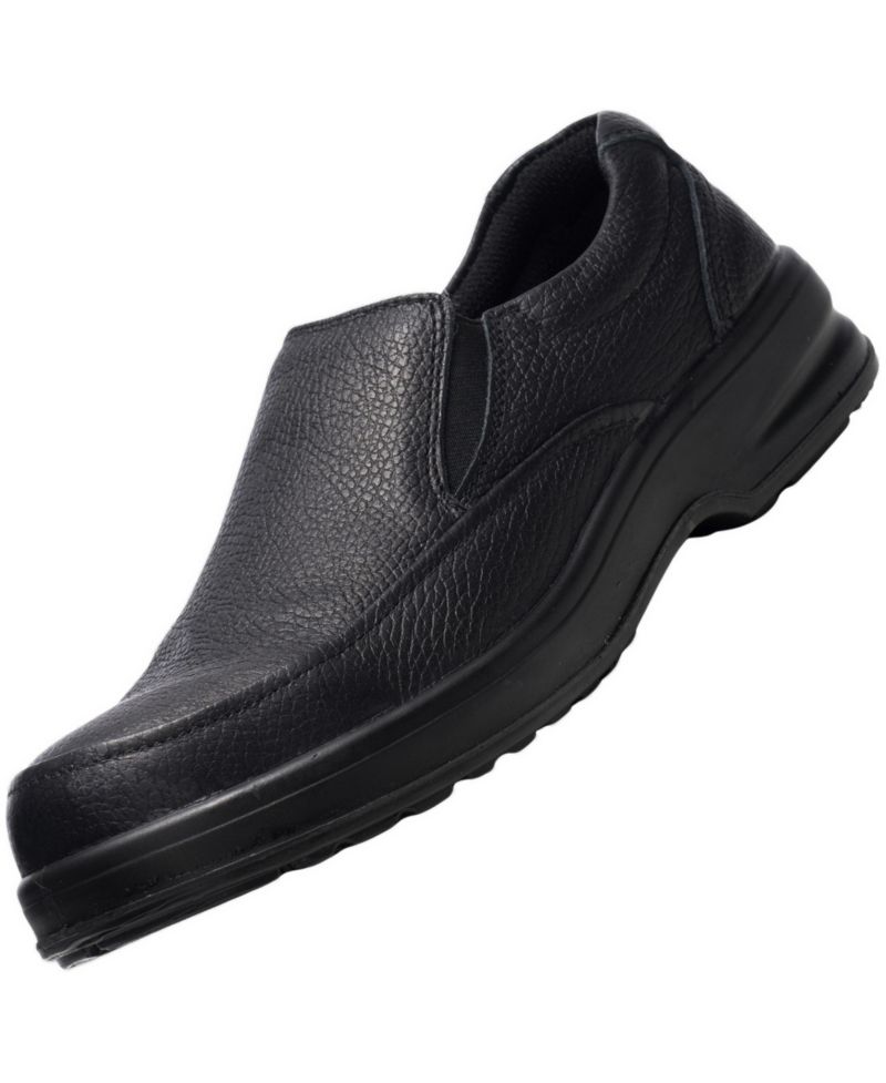 Men's Arbete Work Shoes | Slip Resistant Genuine Leather | Non Slip Loafers | All Day Comfort | Easy Slip On
