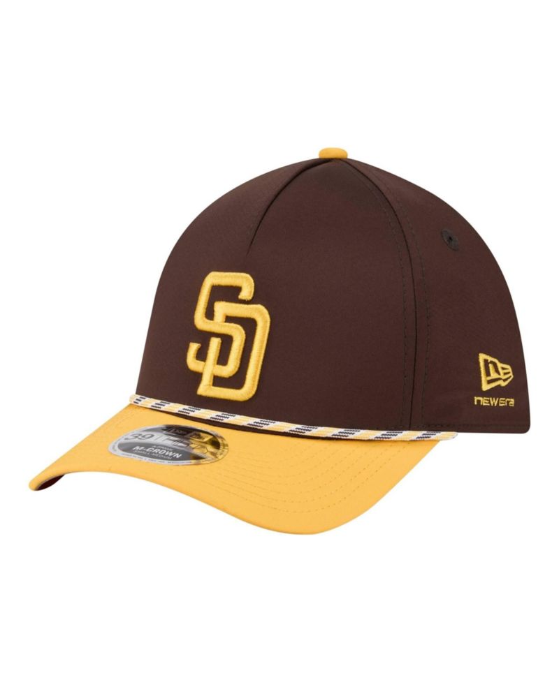Men's Brown/Gold San Diego Padres Rope M-Crown A-Frame 39THIRTY Flex Hat