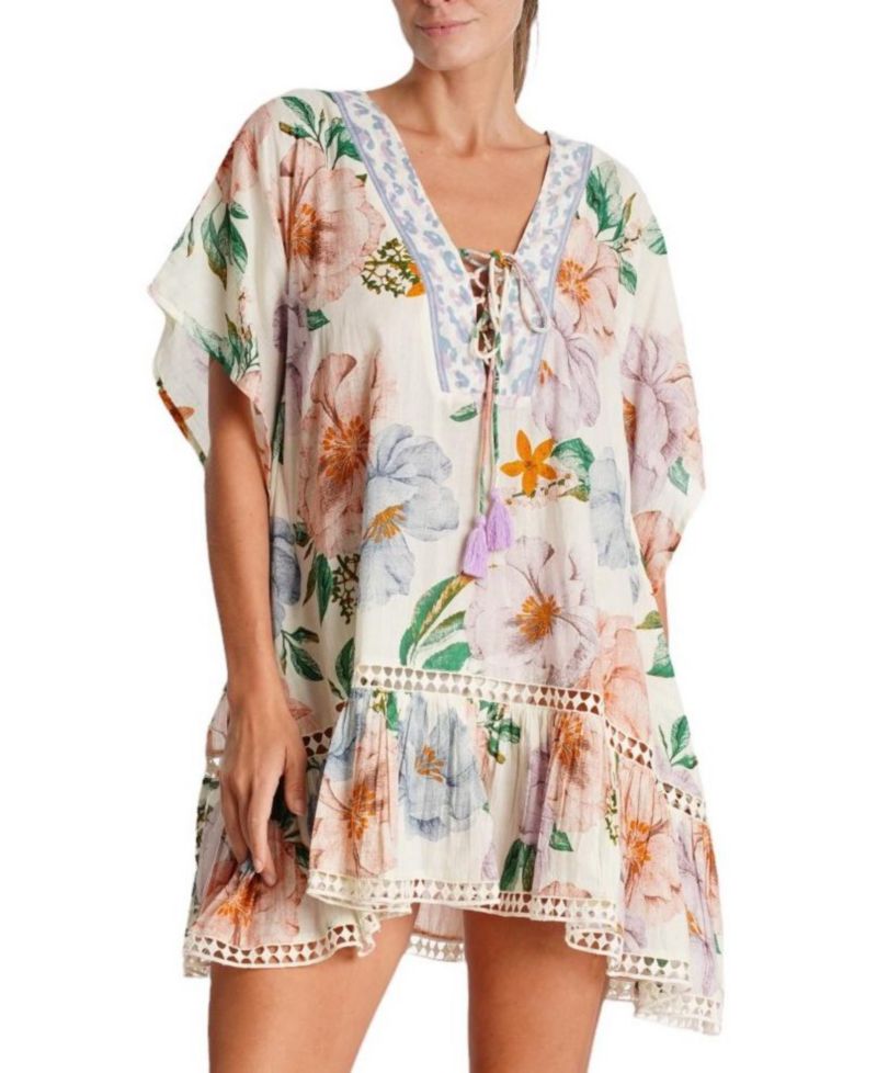 Women's s Serena Bloom Embroidered Kaftan