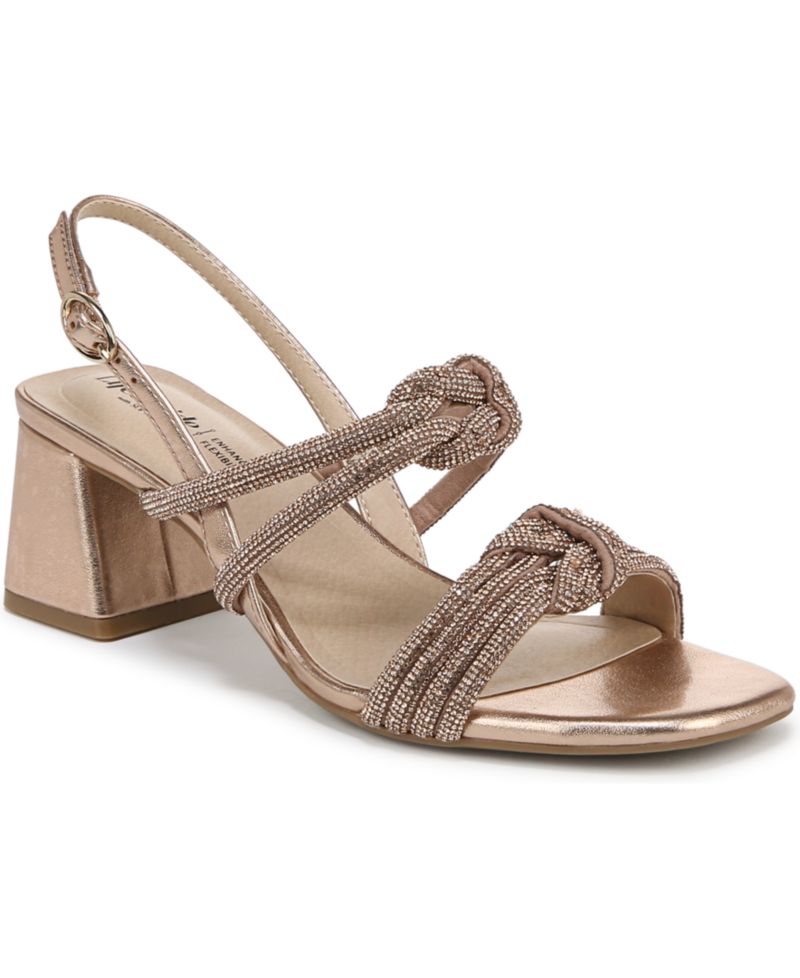 Women's Celeste Angled Block Heel Square Open Toe Dress Slingbacks