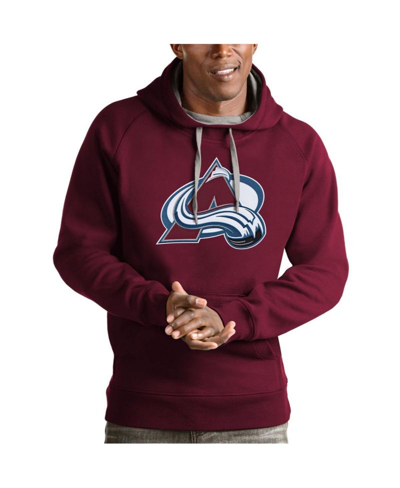 Men's Burgundy Colorado Avalanche Logo Victory Pullover Hoodie