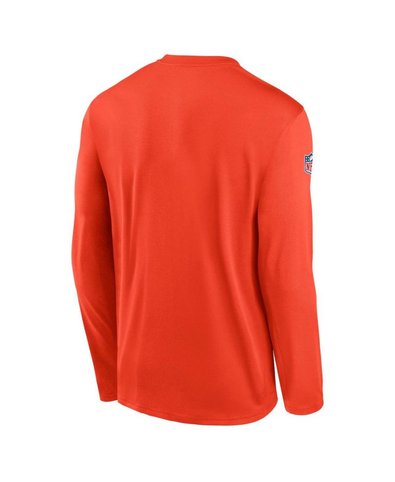 Men's Orange Cleveland Browns Legend Small Logo Performance Long Sleeve T-Shirt