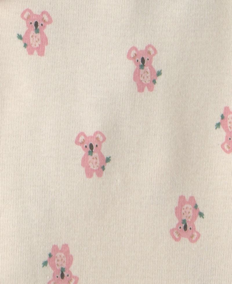 Baby Girls' Bunny Print Short-Sleeve Bodysuits, 5-Pack