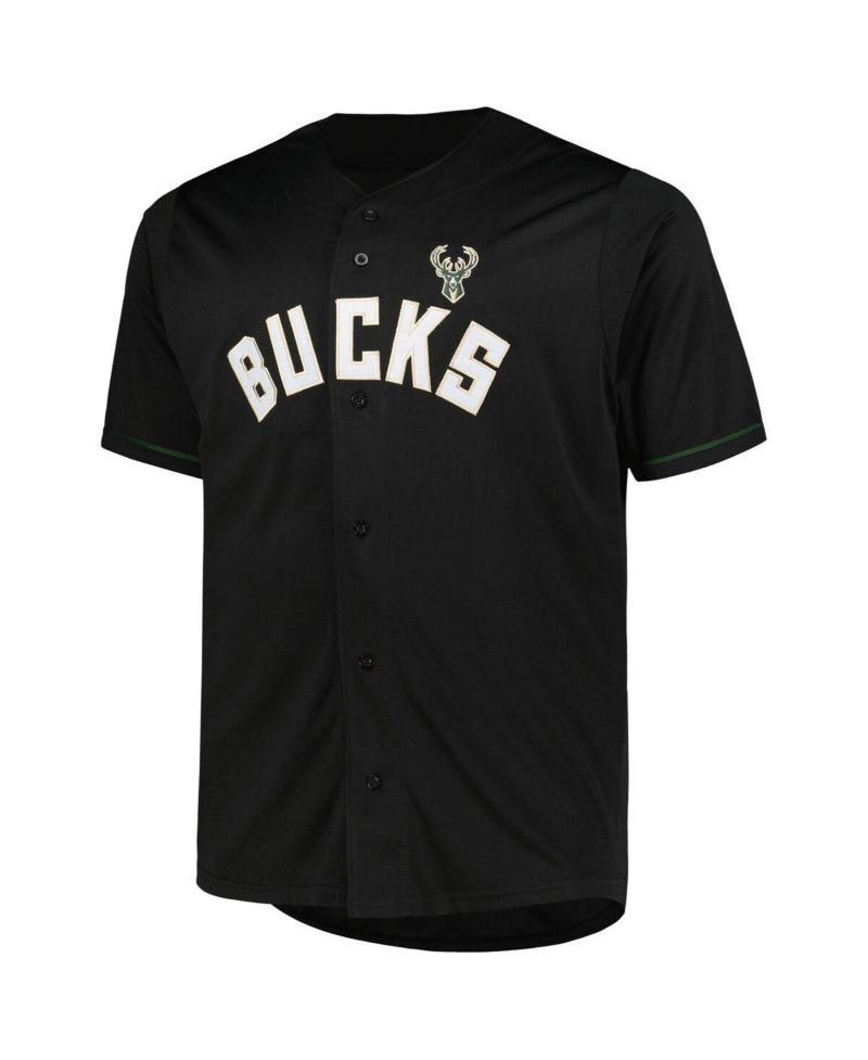 Men's Black Milwaukee Bucks Big & Tall Pop Jersey