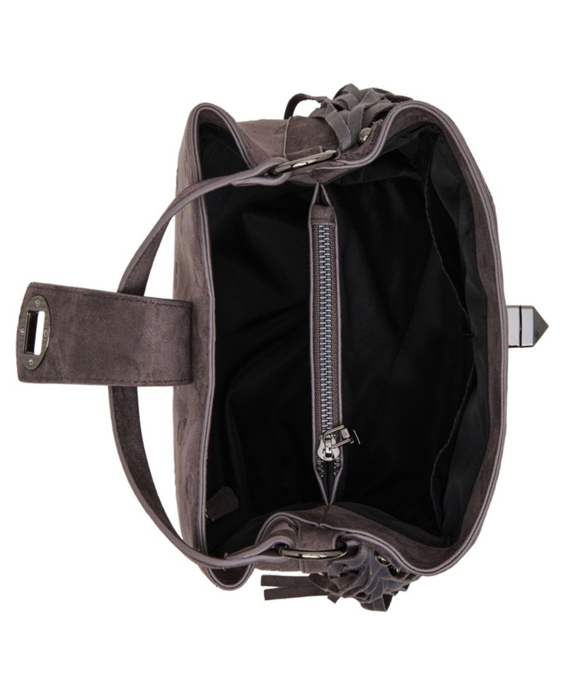 Skully Fringe Small Bucket Shoulder Handbag