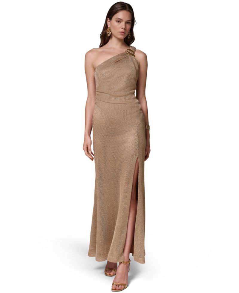 Women's One-Shoulder Side-Slit Gown