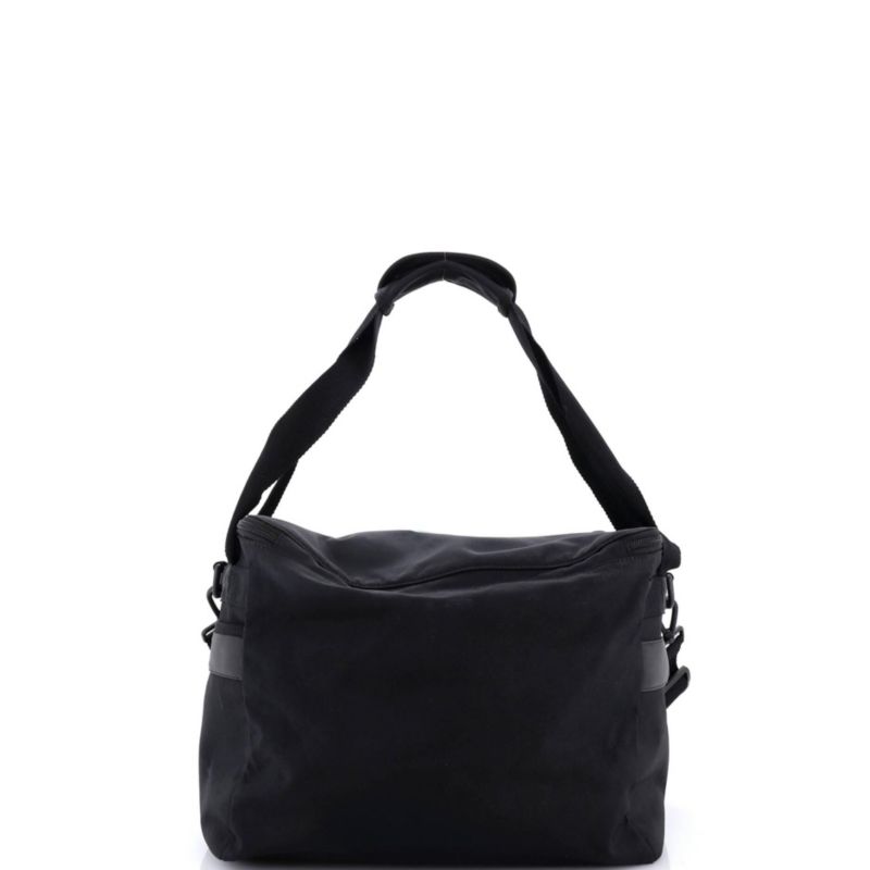 Logo Print Convertible Square Duffle Bag Nylon