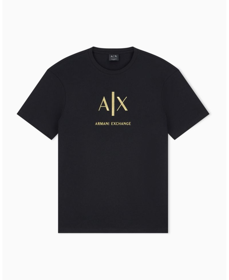 Men's Black And Gold Slim T-Shirt
