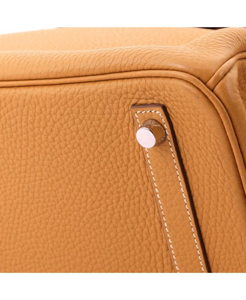 Birkin 30 Handbag Brown Clemence with Palladium Hardware