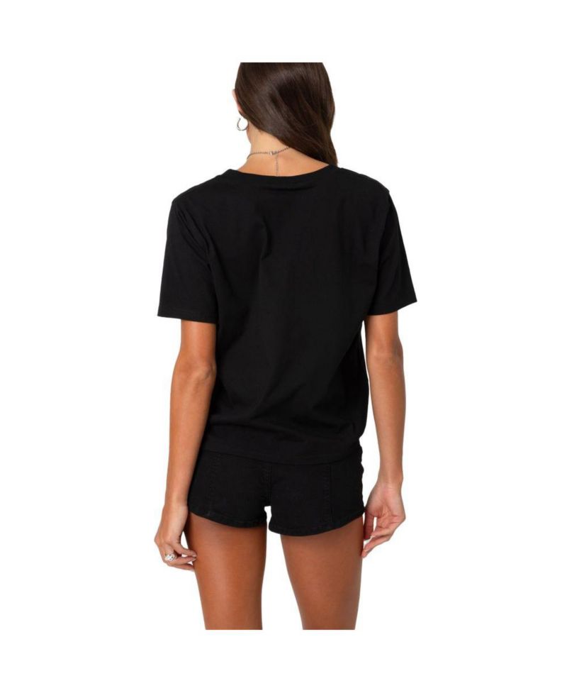 Women's Loose fit V neck T shirt