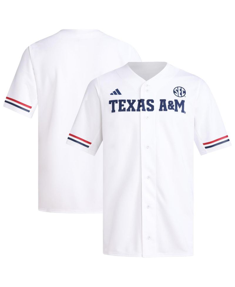 Men's White Texas A&M Aggies Replica Baseball Jersey