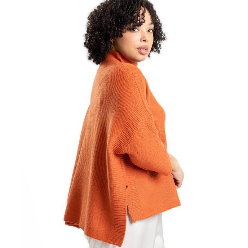 Women's Lori Turtleneck High-Low 3/4-Sleeve Sweater