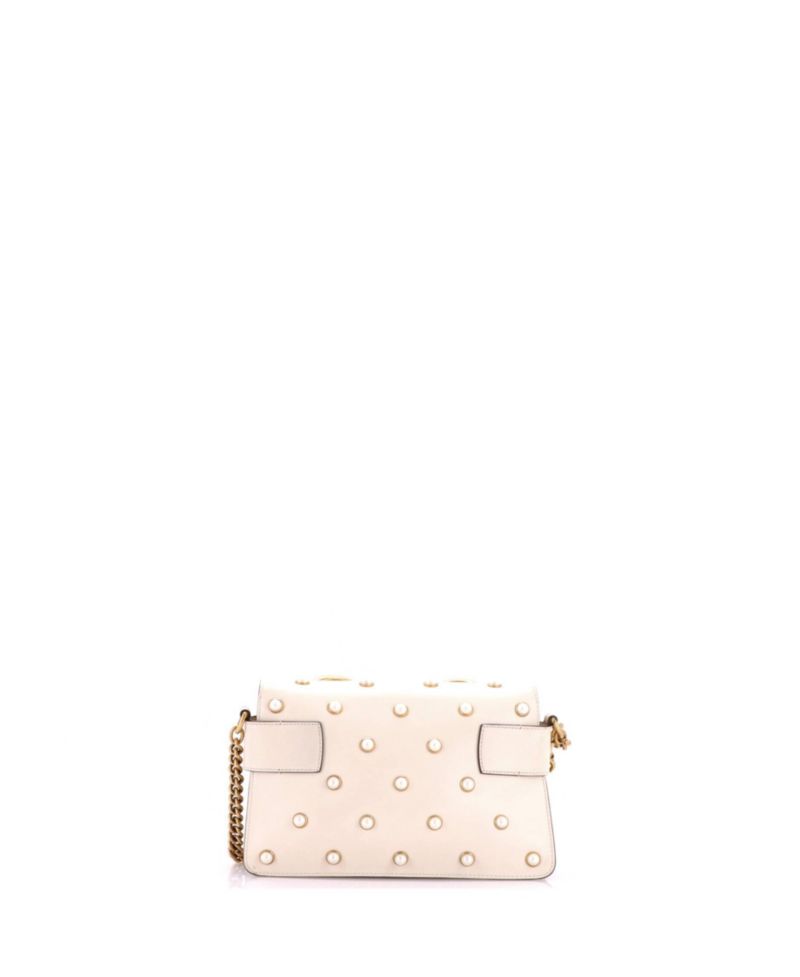 Mini Broadway Pearly Bee Shoulder Bag Embellished Leather