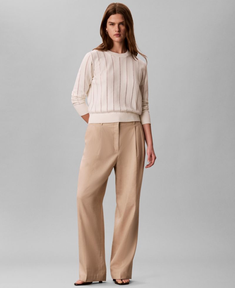 Women's Wide-Leg Pleated Trousers