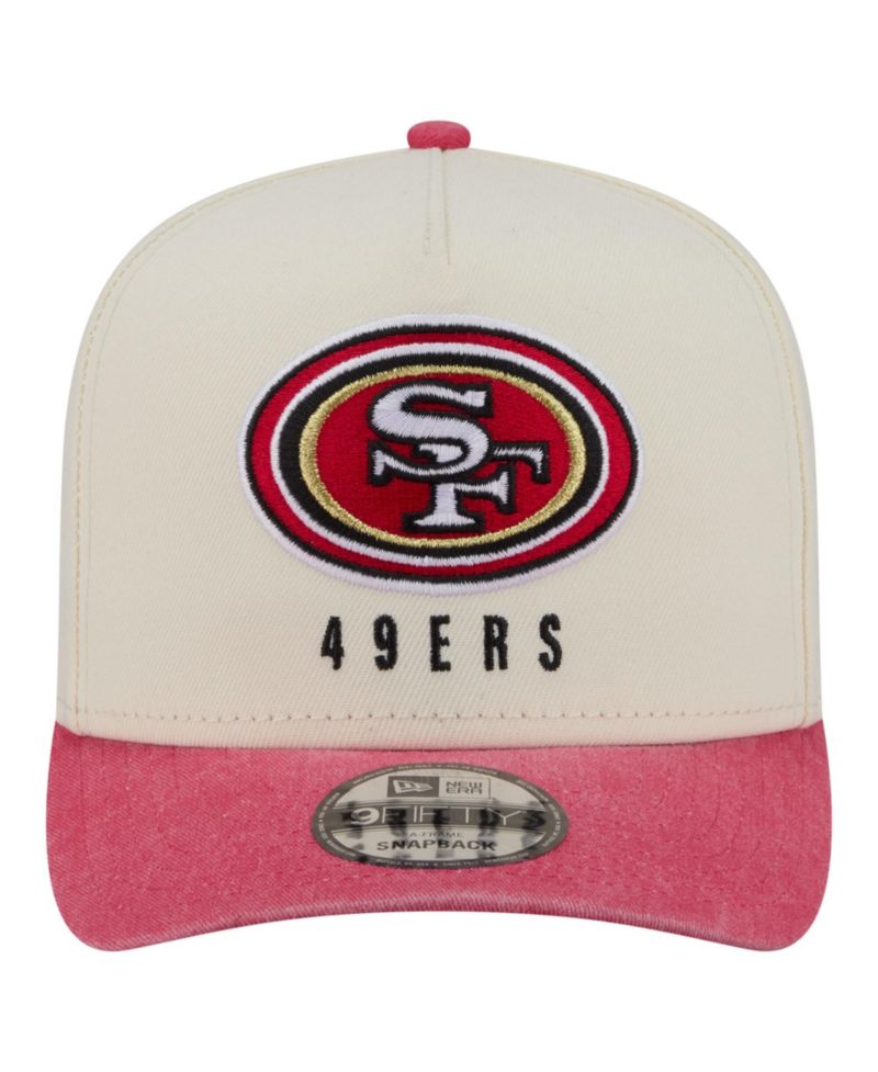 Men's Cream/Scarlet San Francisco 49ers Washed A-Frame 9FIFTY Snapback Hat