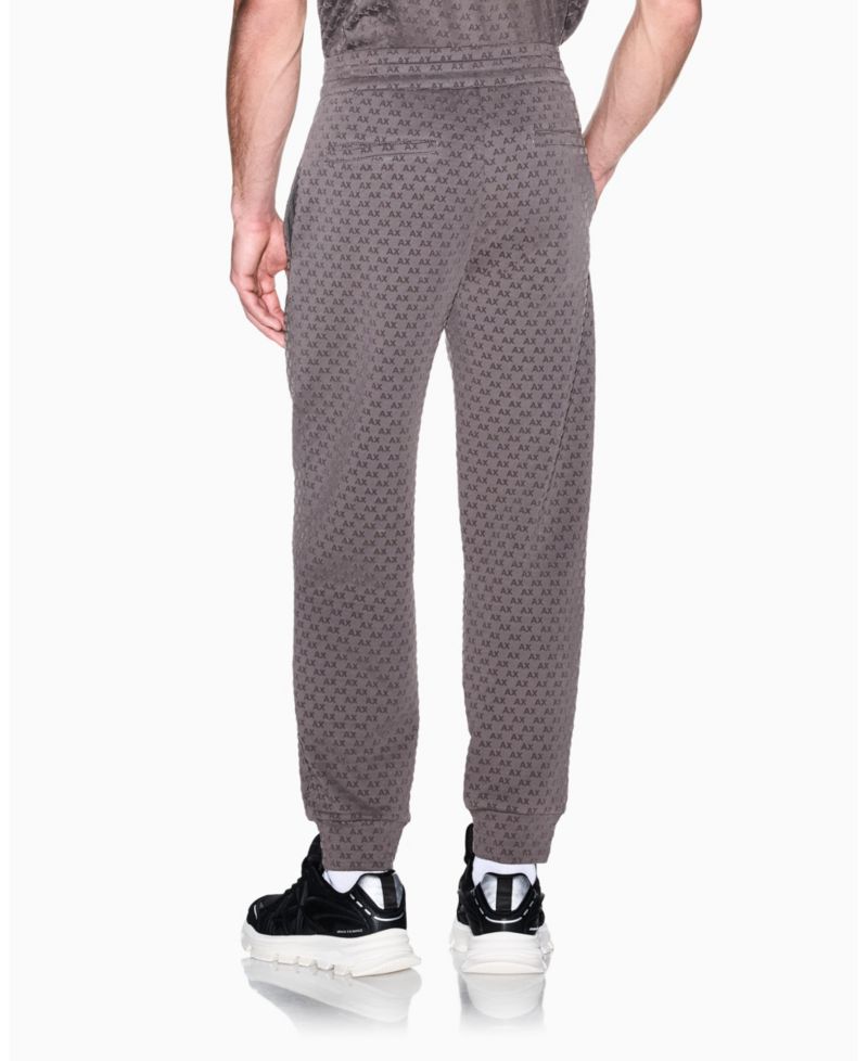Men's Bonded Cotton Flocked All Over Logo Jogger