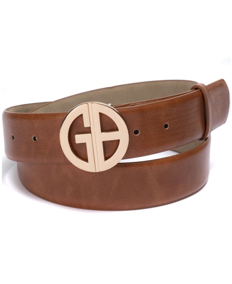 Women's Signature-Buckle Panel Belt