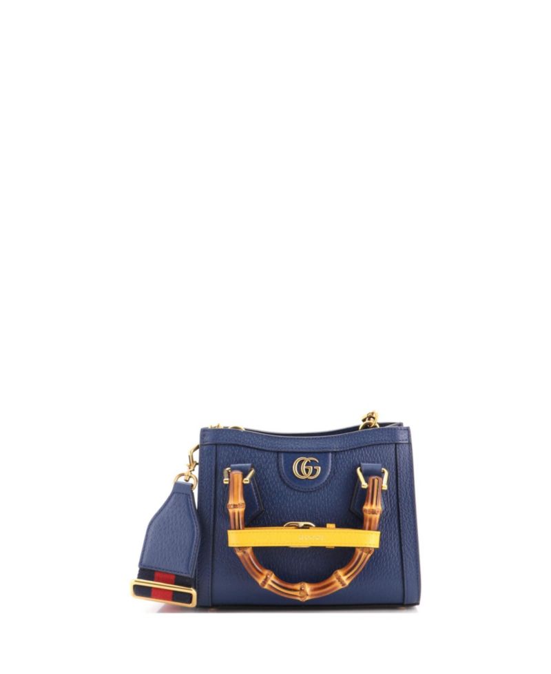 Mini Diana NM Bamboo Handle Tote Leather