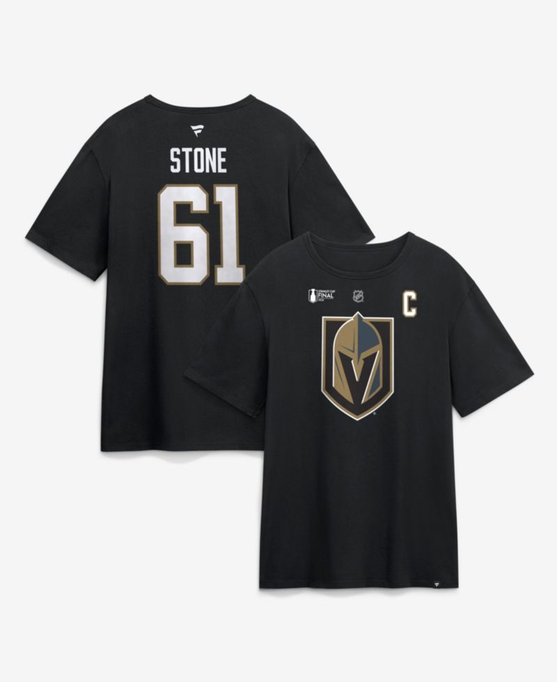 Men's Mark Stone Black Vegas Golden Knights 2026 Stanley Cup Final Name & Number T-Shirt