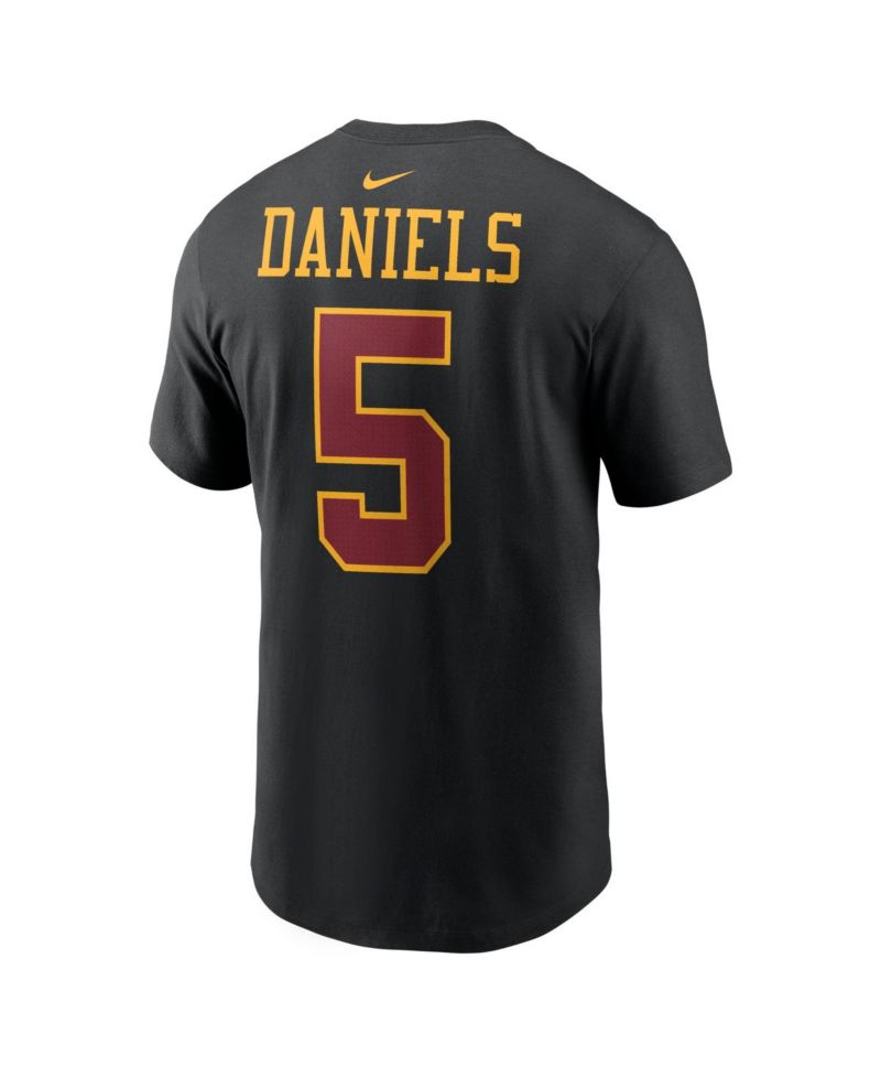 Men's Jayden Daniels Black Washington Commanders Name and Number T-Shirt