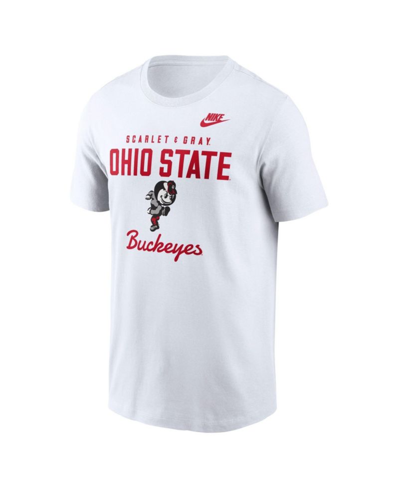 Men's White Ohio State Buckeyes Legacy Stacked Established T-Shirt
