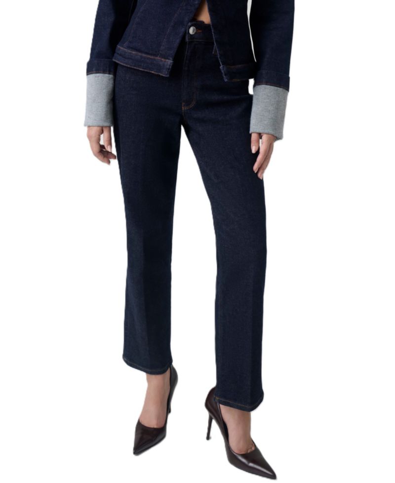 Women's Victoire High-Waisted Straight-Leg Stretch Denim Jeans