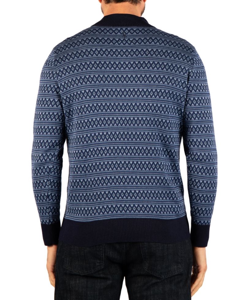 Men's Fairisle Quarter Zip Sweater