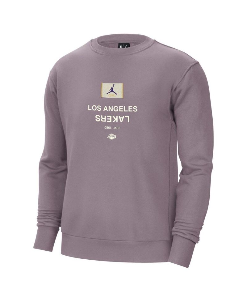 Men's Purple Los Angeles Lakers Courtside Statement Edition Heavyweight Pullover Sweatshirt