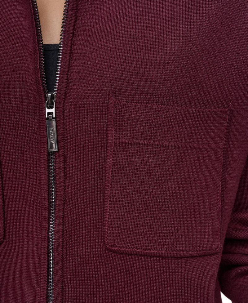 Women's Zip-Up Collared Sweater Jacket