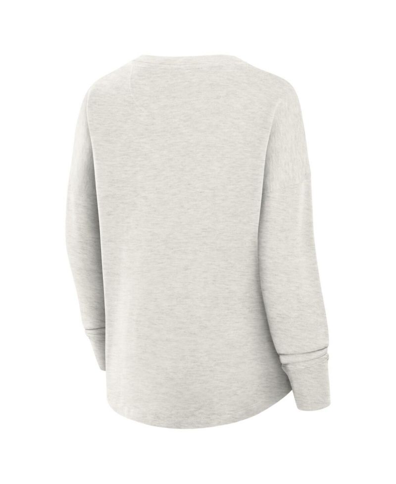 Women's Heather Gray Kansas City Chiefs Oversized Hometown Pullover Sweatshirt