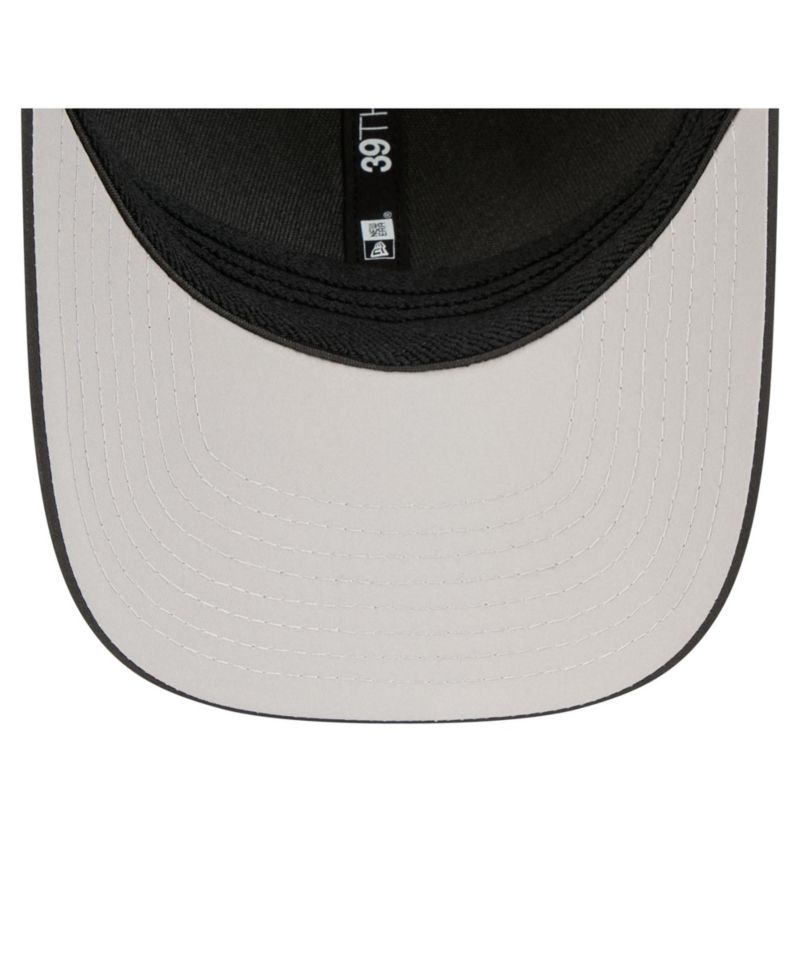 Men's Black Cincinnati Reds Metallic 39THIRTY M-Crown Flex Hat