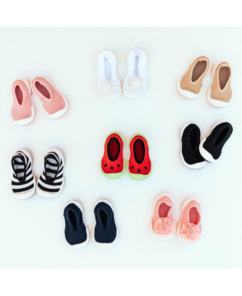 Infant Boy Girl First Walk Sock Shoes Flat Navy
