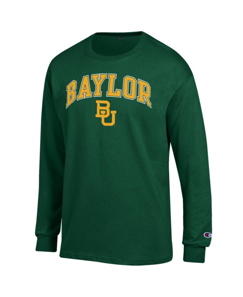 Men's Champion Green Baylor Bears Arch Over Logo Long Sleeve T-Shirt