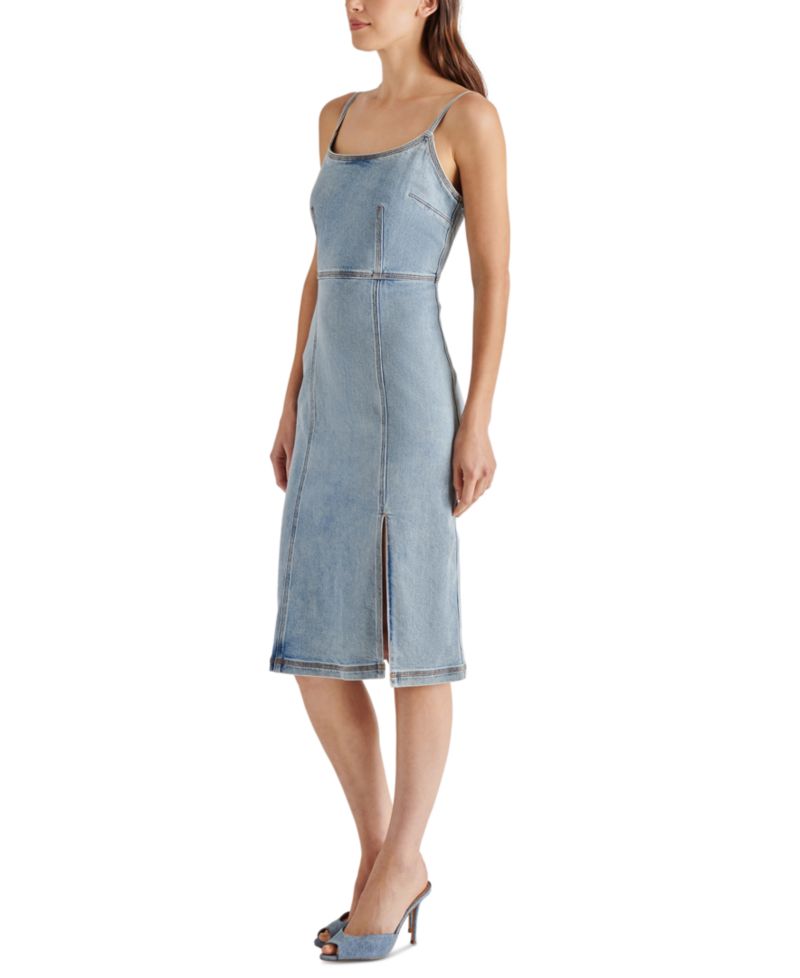 Women's Slit-Front Giselle Denim Midi Dress