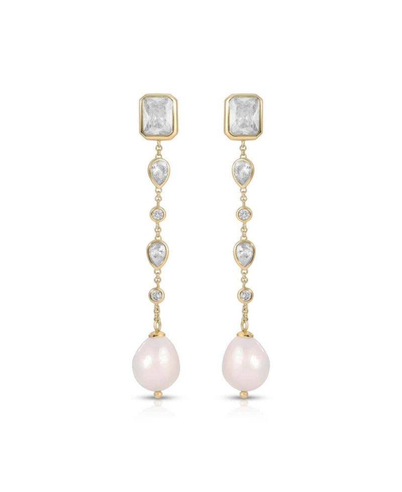 Gleaming Gem Linear Drop Earrings