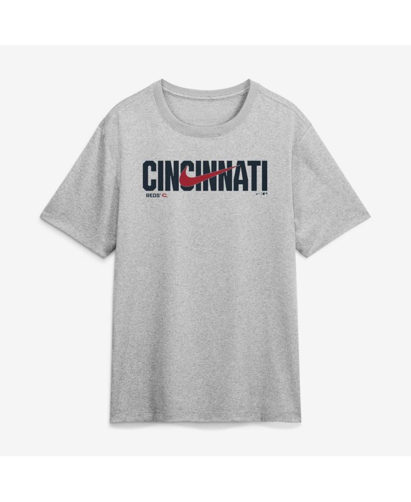 Men's Heather Gray Cincinnati Reds Swoosh Legend Dri-FIT T-Shirt