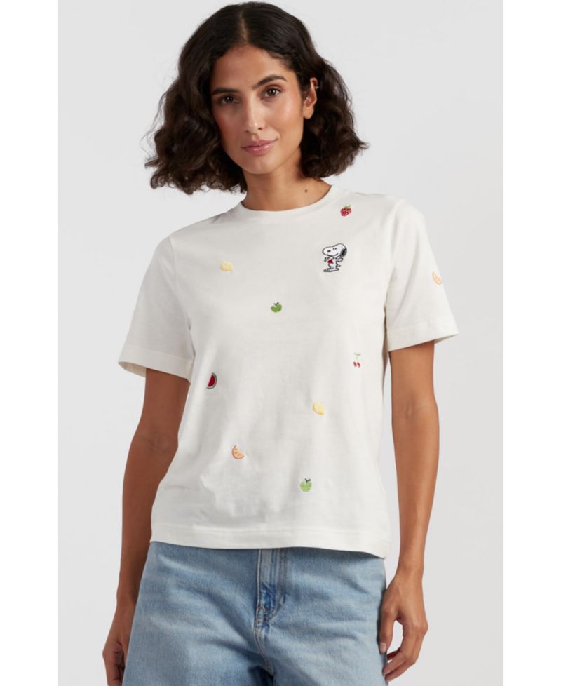 Women's Chinti and Parker Cotton Snoopy Fruit T-Shirt