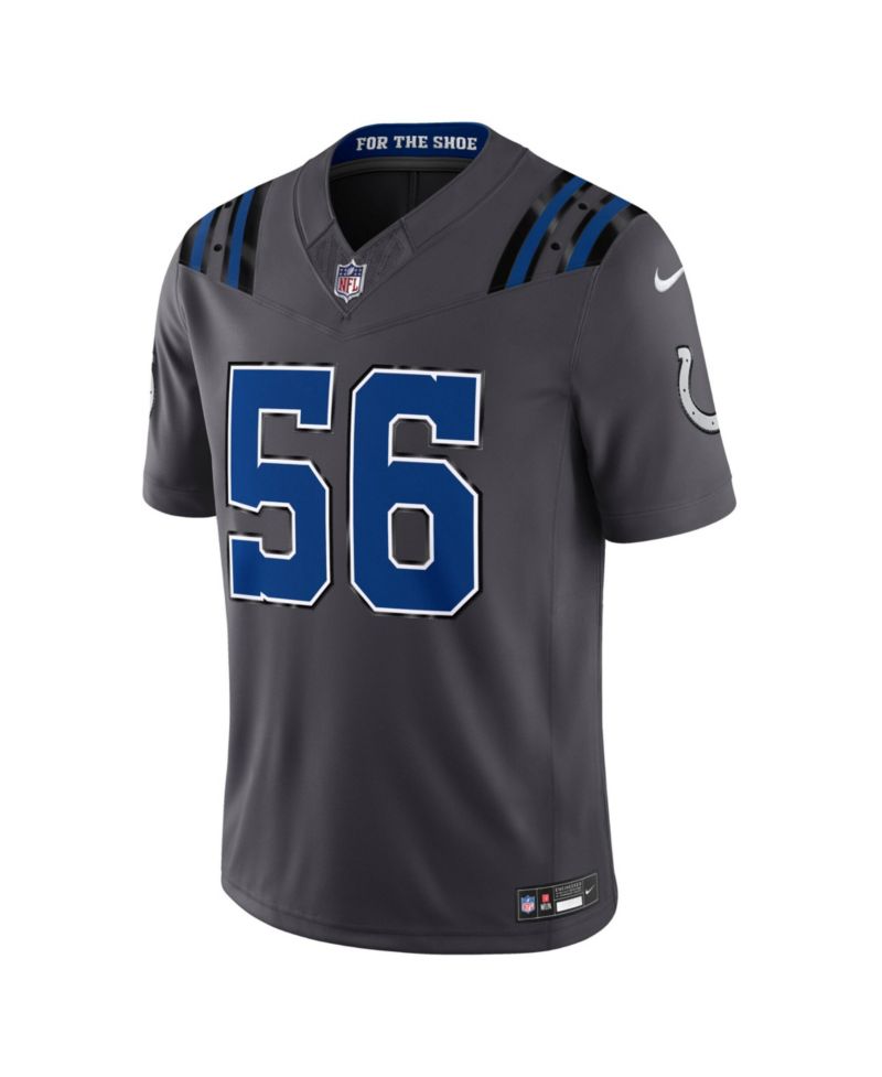Men's Quenton Nelson Anthracite Indianapolis Colts 2026 Rivalries Collection Vapor F.U.S.E Stitched Limited Jersey