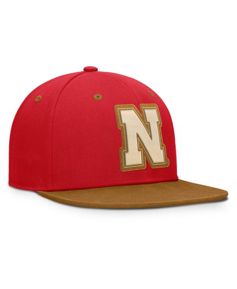 Men's Scarlet/Brown Nebraska Huskers Noboa Fitted Hat