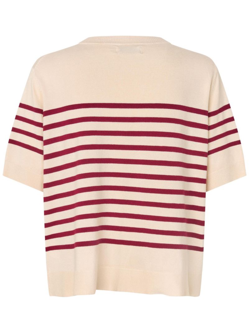 Women's Maflorayne Striped Shot Sleeve Knit Top