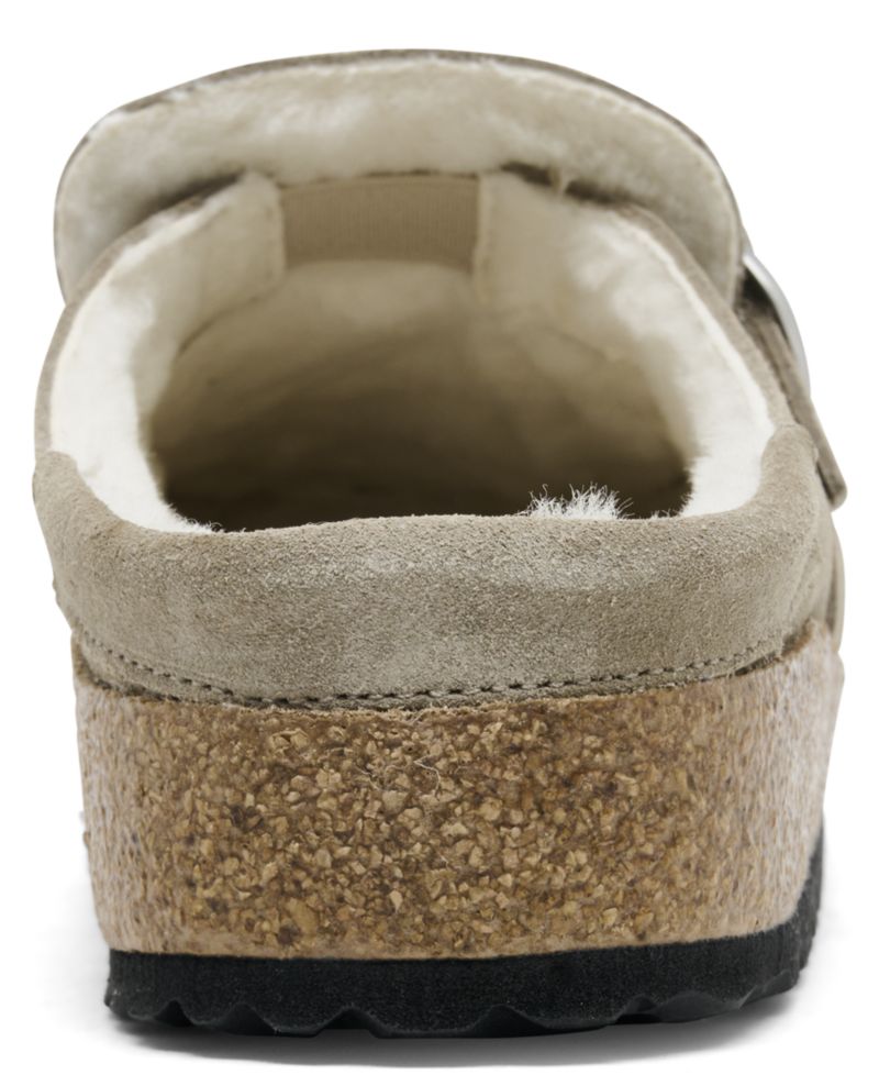 Women's Buckley Shearling Suede Leather Clogs from Finish Line