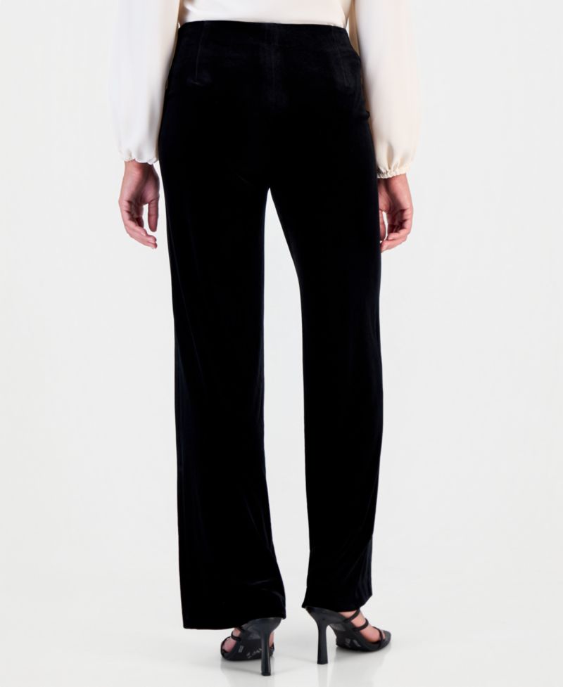 Women's Pull-On Wide-Leg Velvet Pants